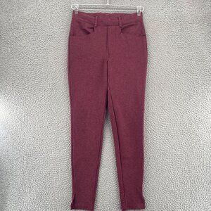 Grace & Lace Pants Womens 2 4 Burgundy Red  Ponte Knit Stretch Jeggings Pull On
